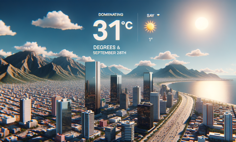 Pronóstico del Tiempo: Dominarán 31 Grados y Cielo Despejado en Monterrey Este Domingo 28 de Septiembre