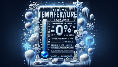 Alerta por temperaturas extremas de hasta -10 grados en 14 estados este 20 de diciembre