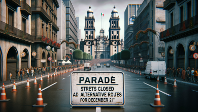 Anuncio del Desfile en la CDMX: Calles Cerradas y Rutas Alternativas para el 21 de Diciembre
